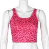 Fashion Leopard Print Pink Crop Tops Summer Blue Boodycon Women Sexy Tank Top Sleeveless Gothic Streetwear 210607