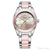 Luxe Merk Mode Quartz duikhorloge Roze Dames Duiken Dames Valse keramische band Horloges Waterdichte sporthorloges van hoge kwaliteit