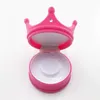 Outras makeup Crown Eyelashes Box para Comprimento Natural Olhar Olho Olho Lash 3D Lashes Personalizado Praça Lashess Case Pink Blue Purple Postle Packaging