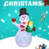 150/180cm LED Light Inflatable Model Christmas Snowman Colorful Rotate Airblown Dolls Toys for Holiday Household Party Accessory 211015