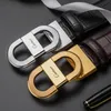 New Fashion Designer Mens Business Luxury belt Smooth buckle Genuine Leather Belts For Men Waist Belt346S