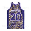 Men High School Montverde Academy Basketball 20 Ben Simmons Jersey Marble Moive Hop Breathable Pure Cotton Team Color Purple HipHop Sport Good