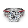 Anel de flor de safira azul 14k ouro dedo diamante bizuteria peridot anillos de pedras preciosas rubi 1 quilate anéis delicados circulares para mulheres292i