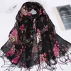 Borlels Mulheres Impresso Floral Hijab Scarf Shawls Muçulmanos Turbãs Head Wraps Viscose Wraps Moda Islamic Pashmina