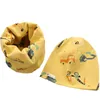 New Fashion Cotton Children Hat Sciarpa Girls Cap Set Baby Boys Head Cover Winter Warm Neck Collar Set di berretti per bambini