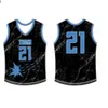 Баскетбол Джерси Мужчины полоса с коротким рукавом Уличные рубашки Черная белая синяя спортивная рубашка UBX62Z700