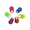 Flashing Bubble Ring Rave Party Blinking Soft Jelly Glow Cool Led Light Up Silicone Cheer Prop Cheer Finger Lamp DH0399