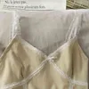 Summer Lace cami top women autumn lace stitching short camisole women's slim Vintage vest trend Camis women tops 210401