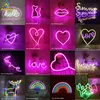 LED Neon Sign SMD2835 Indoor Night Light Love Heart Rainbow Cat Home Lighting Model USB Decorations Table Lamps For Holiday Xmas Party