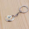 Letter I Love you to the Moon and Back Keychain Metal Heart Keychains Key Rings Holder Bag Hangs Fashion