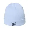 Solidny kolor Haft Beanie kapelusz Kapelusze zimowe dla mężczyzn Kobiety Casual Miękkie Ciepłe Krojenia Sportowe Czapki