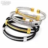 Fysara Acero inoxidable Pulseras de encanto de lujo Trenzado único Hombres Mujeres Joyería deportiva Manguito de alambre masculino Brazaletes de eslabones de cadena abiertos Q0719