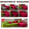 Cadeira Capas 1-4 Seaters Espessas Plusl Lecller Sofá Retro Stretch Cover Set Soft Elastic Couch Slipcovers Para