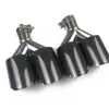 2 pcs Akrapovic Dual Exhaust End Tip Auto Muffler Universal Real Glossy Carbon Fiber Exhausts Pipes