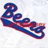 Beers Movie Jersey Button Down White 17 Doug Remer 44 Joe Coop Cooper 100% Sömda anpassade basebolltröjor Alla namnnummer