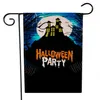 Halloween-Leinen-Yard-Gartenflagge Trick Treat Ghost Happy Garden-Dekorationsflaggen für doppelseitige dekorative Yards im 9-Stil ZZF8789