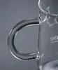 Новая кружка с кофеином градуированной стакана с ручкой боросиликатной стеклянной чашки 210409