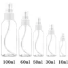 30PCS Refillerbar burk Transparent Plast Parfymflaska Atomizer 10/30 / 50/60 / 100 ml Tomma Små Sprayflaskor Support Logo Anpassad