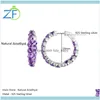 Jewelryfashion Handmade 925 Sterling Sier Jewellery Natural Amethyst Gemstone HoopEarrings Women Fine Jewelry Hie Drop Delivery 2021 AM8T