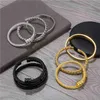 Máquina de corda de metal pulseira dura estilos industriais design masculina homens 3 bangles conjunto unisex fio braceletes 8 cores atacado