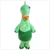 Performance Green Dinosaur Mascot Costumes Halloween Christmas Cartoon Character Outfits Suit Volantini pubblicitari Abbigliamento Carnevale Unisex Adulti Outfit