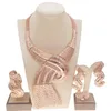 Ohrringe Halskette Ankunft Marke Italienisches Gold Exquisites großes Set Mode Dubai Schmucksets