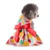 子犬の犬のドレスヒョウの小さな犬のドレスペットの服フローラルプリンセスチュチュスカート猫のための夏のヨーキーチワワxs-lのための猫