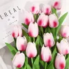 Tulipani artificiali PU Touch Stelo singolo Fiore finto Tulipano da 34 cm per la decorazione dell'ufficio della festa nuziale domestica