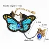 Earrings & Necklace SO Handmade Embroidery Butterfly Bracelets Rings Trendy Jewelry Set Crystal Cotton Antique Chain Party Accessories Women