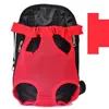 Mochila para transportar cães e gatos, mochila ajustável para transportar pernas para fora, bolsa de viagem, malha de lona, bolsa de ombro para animais de estimação, bolsa para manter seco 7097558