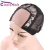 U Część szwajcarskie koronki przodu peruka Cap Czarny hairnet Dla wyrobu peruk elastyczne Spandex Dome tkackie Czapki z regulowanym paskiem Hair Accessories