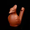 Sifflet en forme d'oiseau marron pour enfants, eau en céramique Ocarina Arts et artisanat, cadeau pour enfants A217218