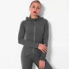 EST WOMENS Sports Veste Yoga avec Vêtements de poche Hoode Sweat à capuchon Soft Manteau Soft Coffre à glissière