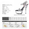 Mclubgirl 15cm Heels Style Buckle Round Head Sexy Patent Leather High-heeled Shoes With Thin Heel And Open Toe Sandals LYP