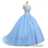 Платья QuinceAnera 2021 Милая Кристаллические блестки Вечеринка PROM Формальная тюль Бисером Бальное платье Vestidos de 15 Anos Q14