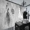 Wallpapers Drop Custom 3d Wallpaper Europe American Cement Wall Hand Painted Beauty Clothing Store Shopping Mall Mural