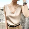 Vintage Blouse Office V Neck Chiffon Tops Shirt for Women Summer Elegant Tunic Satin Silk Plus Size Women's Blouses 13573 210508