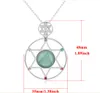 Sterling Silver Hexagram Star Naszyjnik Cut Crystal Stone David Stars Shield Hexagrams Dwuwarstwowa Biżuteria Diamentowa