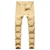 Herrjeans Man Biker Kläder Byxor Slip Förstörd Herr Slim Denim Rak Skinny Herr Ripped Jean Mode Personlighet blå/svart/Khaki