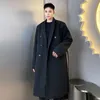 black lined trench coat