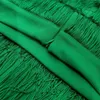2021 Spring Green Fringe Bodycon Ołówek Spódnica Tassel Wysoka Talia Kobiety Stretch Sheath Długość Midi Długość Szczupła MI886 x0428