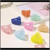 & Barrettes Jewelry Drop Delivery 2021 Women Hollow Out Acrylic Claw Hairpin Triangle Shape Bath Clips Candy Color Sweet Crab Girls Hair Acce