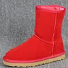 Kvinnor Snow Boots Boot Plush Boots Classical Mini U5825 Håll WARM Fashion Sheepskin Cowskin Leather EUR35-41