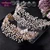 Twee drainage diamanten hoepel bruiloft tiara barok kristal bruids hoofddeksels kroon strass met bruiloft sieraden haaraccessoires Dia7643195