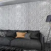 Art3D 50x50cm 3D Wall Panels Star Textured White Geluiddicht voor residentiële en commerciële interieur-inrichting (pakket van 12 tegels)