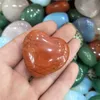 Obiekty dekoracyjne Figurki Kolory Kryształ Rose Quartz Aventurine Opal Red Jasper Decoration Crafts Heart Stone 30mm do uzdrowienia