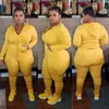 Plus size XL-5XL Women Tracksuit solid color 2 piece set long sleeve jacket+leggings sports jogger suis fall winter clothing outfits 3797