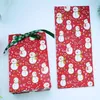 2021New Christmas Gift Packaging Bag Snowman Tree Penguin Food Bag DIY Baking Snack Bag Kraft Paper Flat Pocket DHL