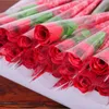 バレンタインの母教師誕生日の日ギフト結婚式のパーティーの装飾のための人工的なバラのカーネーションの花の単一の石鹸の花