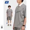 Inflation mens vit överdimensionerade t-tröjor Streetwear 2021 Sommar Blank Hip Hop Tshirts Man 100% Bomull Tees 1694s21 x0628
